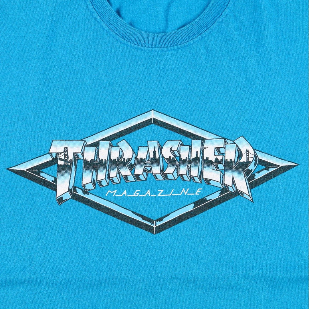 Thrasher surf/skate T-shirt, men's size M cotton Blue type light blue Vintage Second Hand