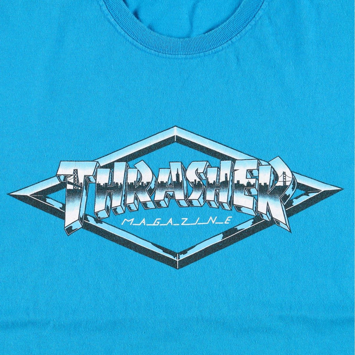Thrasher surf/skate T-shirt, men's size M cotton Blue type light blue Vintage Second Hand