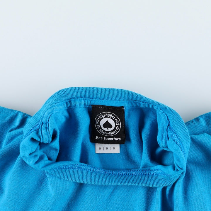 Thrasher surf/skate T-shirt, men's size M cotton Blue type light blue Vintage Second Hand