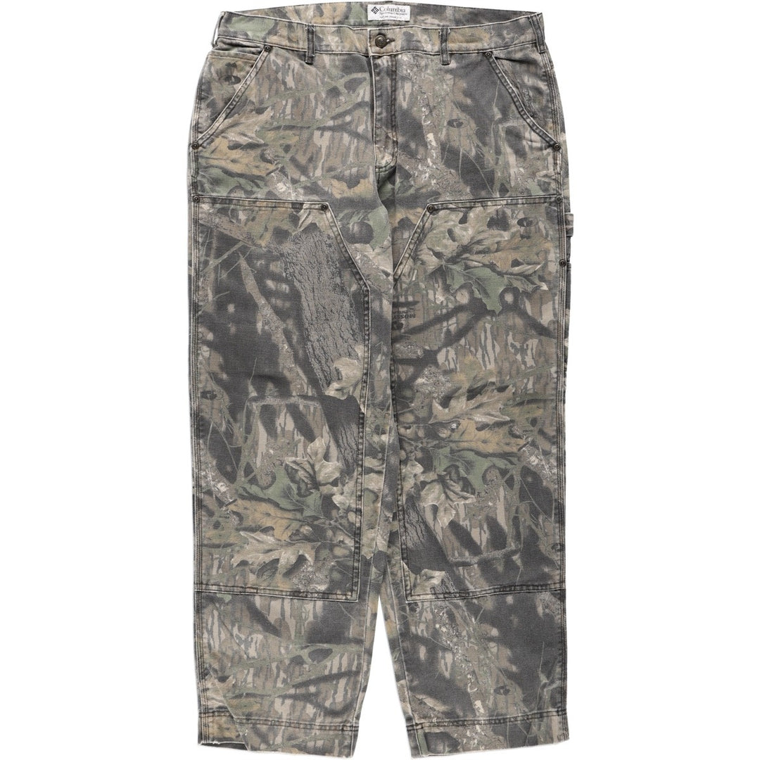 2000'S Columbia Camouflage Pattern Realtree Camo Duck Painter Pants Men's W36 (approx.) cotton Khaki type brown Vintage Second Hand