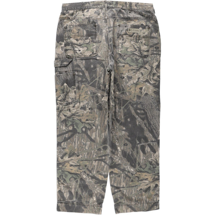 2000'S Columbia Camouflage Pattern Realtree Camo Duck Painter Pants Men's W36 (approx.) cotton Khaki type brown Vintage Second Hand