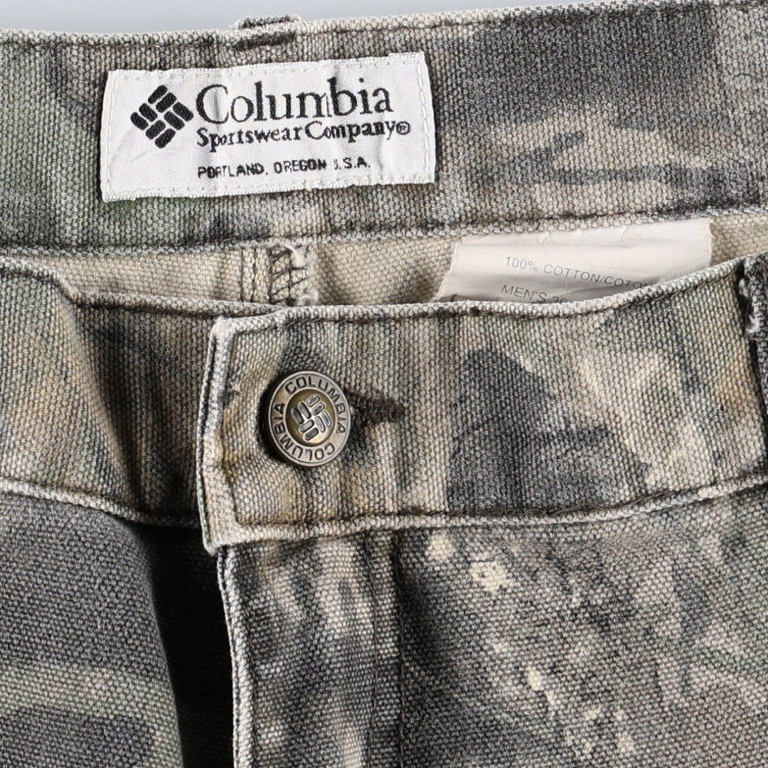 2000'S Columbia Camouflage Pattern Realtree Camo Duck Painter Pants Men's W36 (approx.) cotton Khaki type brown Vintage Second Hand