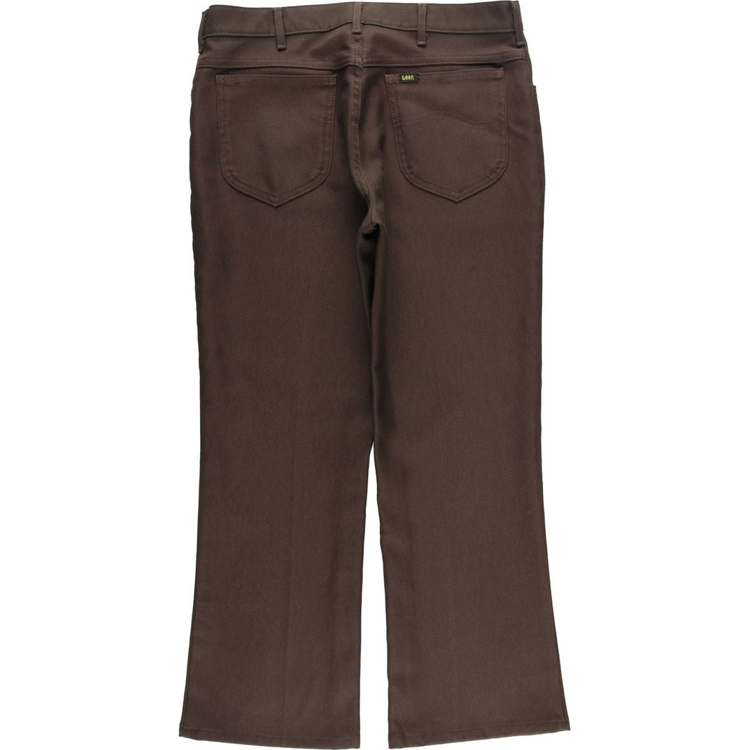 Vintage 1980'S Lee slacks, made in the USA, men's size W35. polyester brown type Vintage Second Hand