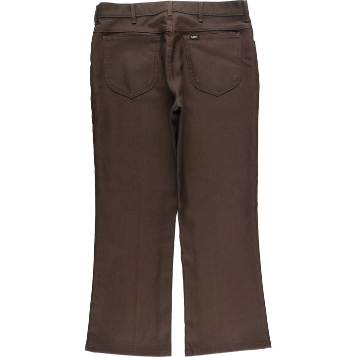 Vintage 1980'S Lee slacks, made in the USA, men's size W35. polyester brown type Vintage Second Hand
