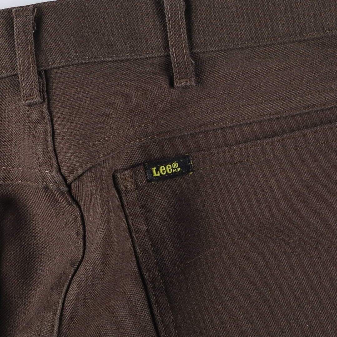 Vintage 1980'S Lee slacks, made in the USA, men's size W35. polyester brown type Vintage Second Hand