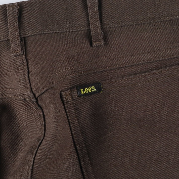 Vintage 1980'S Lee slacks, made in the USA, men's size W35. polyester brown type Vintage Second Hand