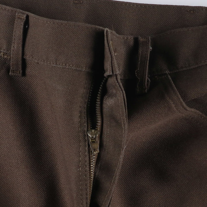 Vintage 1980'S Lee slacks, made in the USA, men's size W35. polyester brown type Vintage Second Hand