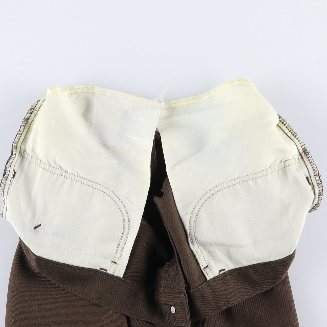 Vintage 1980'S Lee slacks, made in the USA, men's size W35. polyester brown type Vintage Second Hand