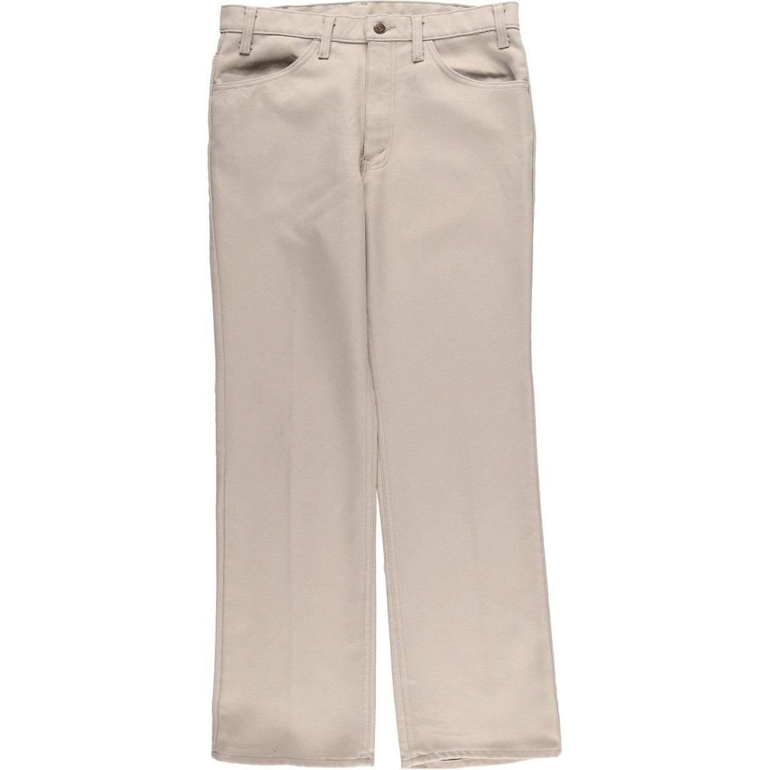 90'S Levi's STA-PREST flared pants (10517-6122), made in the USA, men's, size 35, vintage polyester Beige type Vintage Second Hand