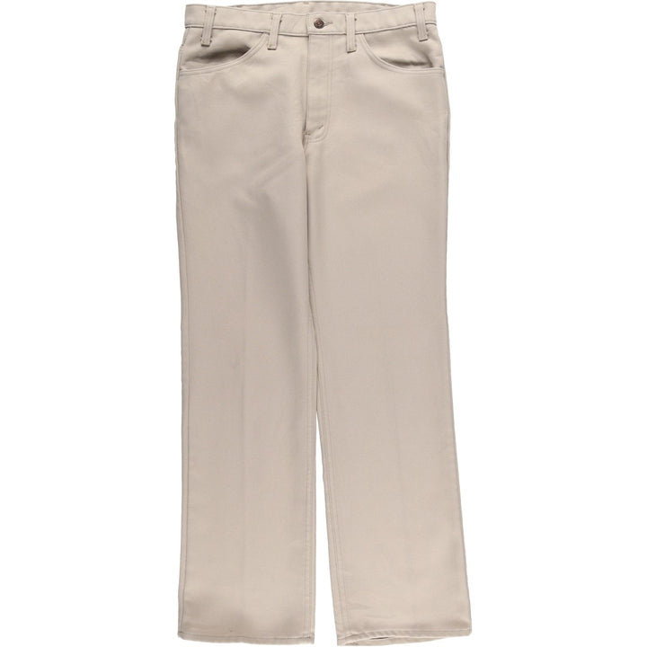 90'S Levi's STA-PREST flared pants (10517-6122), made in the USA, men's, size 35, vintage polyester Beige type Vintage Second Hand