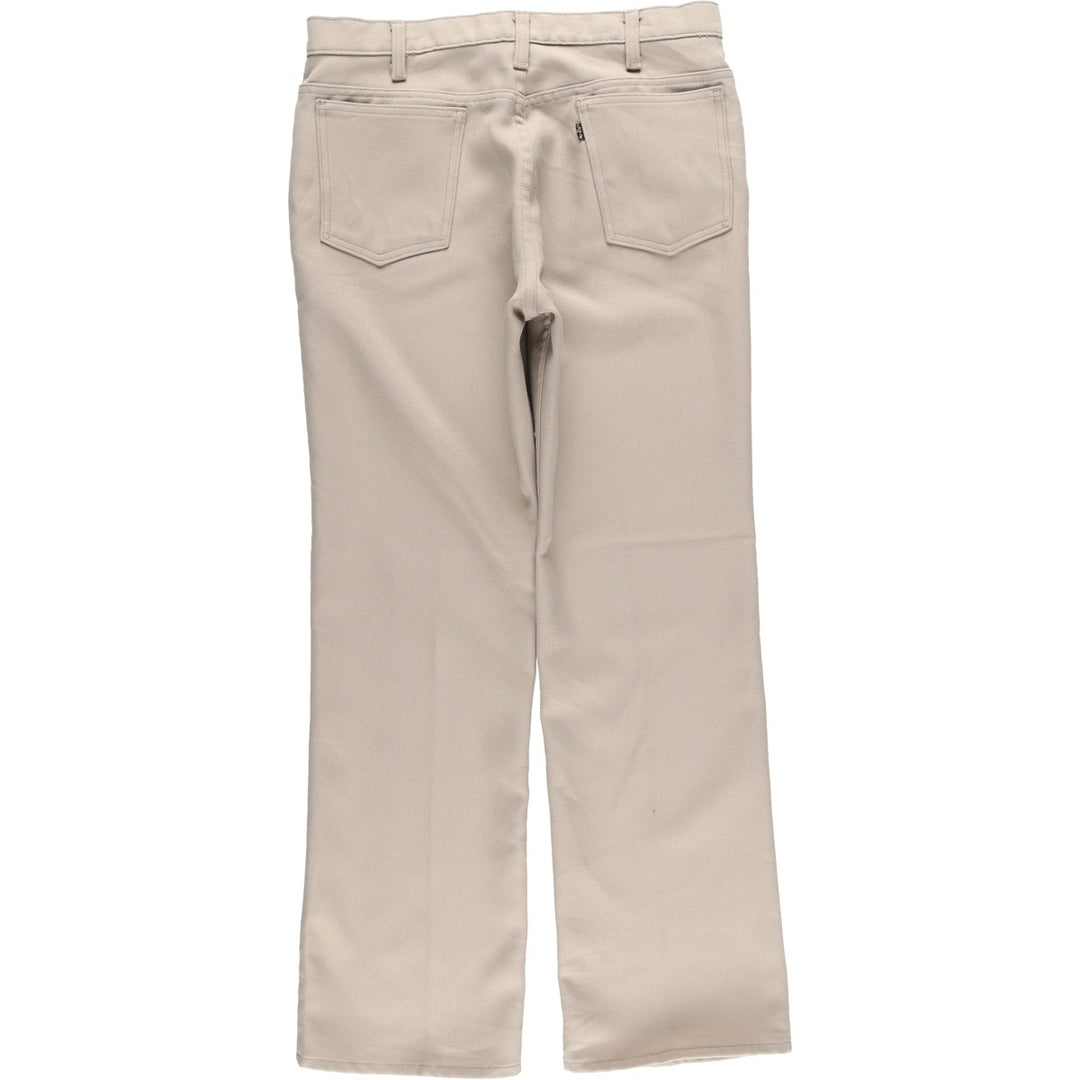 90'S Levi's STA-PREST flared pants (10517-6122), made in the USA, men's, size 35, vintage polyester Beige type Vintage Second Hand