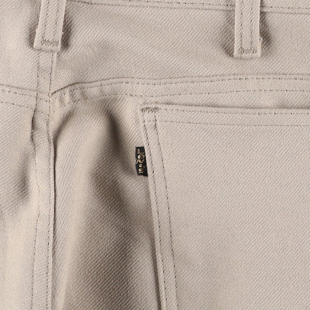 90'S Levi's STA-PREST flared pants (10517-6122), made in the USA, men's, size 35, vintage polyester Beige type Vintage Second Hand