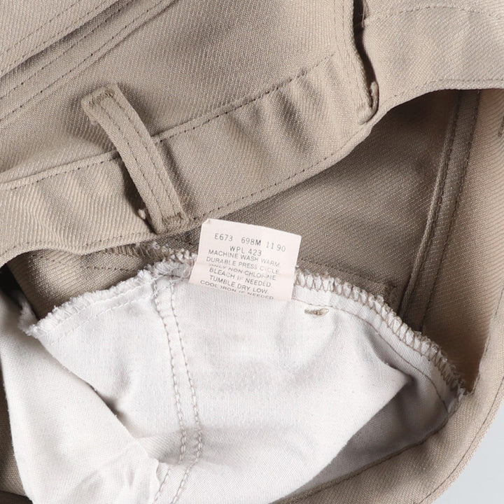90'S Levi's STA-PREST flared pants (10517-6122), made in the USA, men's, size 35, vintage polyester Beige type Vintage Second Hand