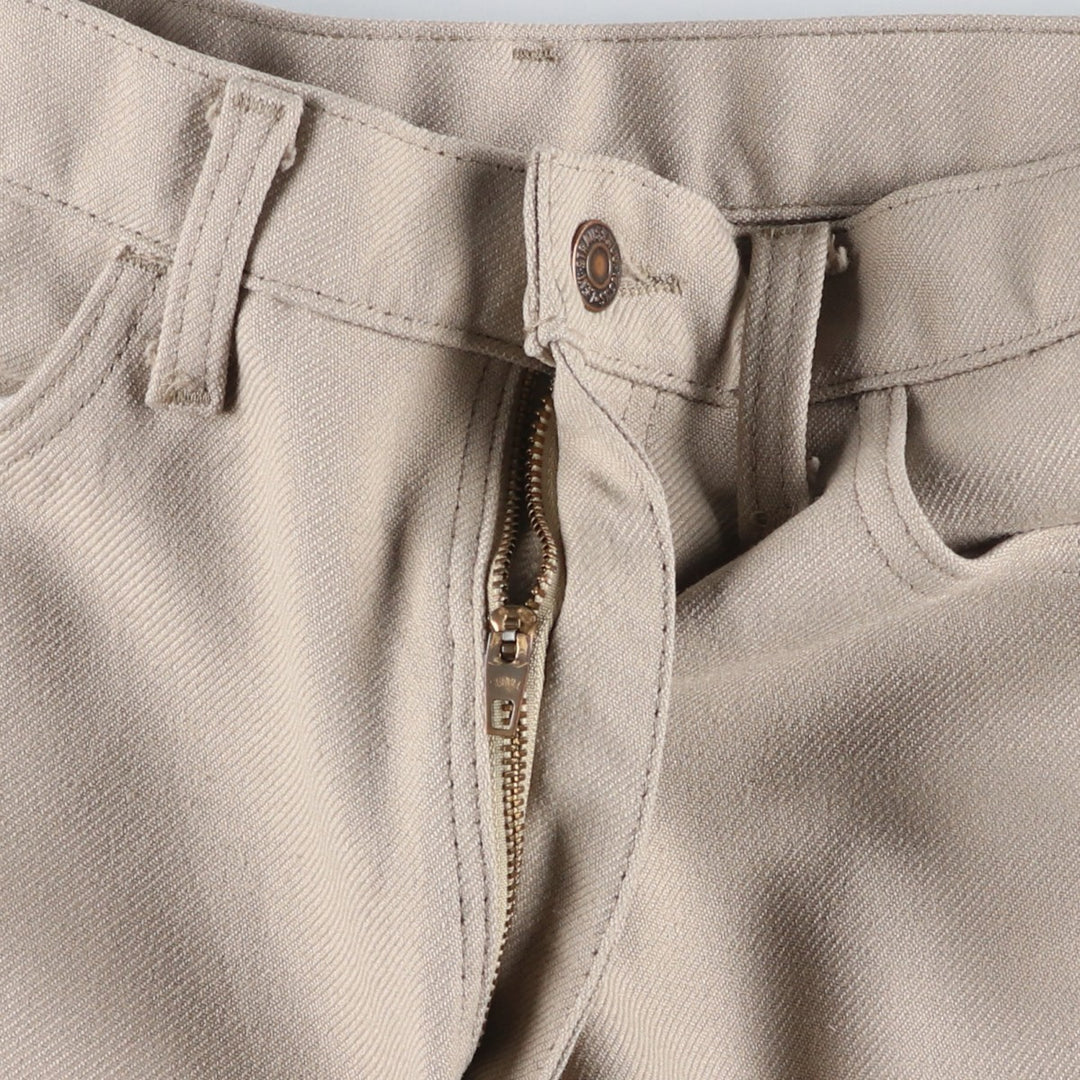 90'S Levi's STA-PREST flared pants (10517-6122), made in the USA, men's, size 35, vintage polyester Beige type Vintage Second Hand