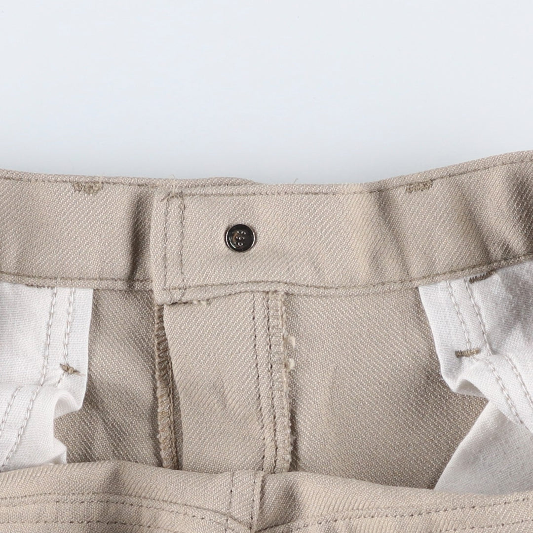 90'S Levi's STA-PREST flared pants (10517-6122), made in the USA, men's, size 35, vintage polyester Beige type Vintage Second Hand