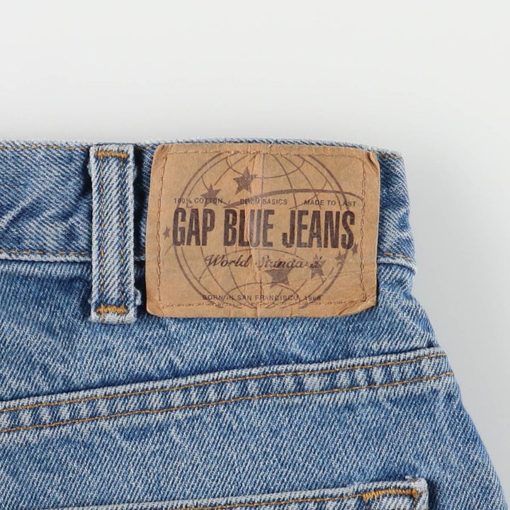 Vintage 90s-00'S GAP Blue Jeans loose tapered denim pants, made in Canada, men's size W34. cotton blue type Vintage Second Hand