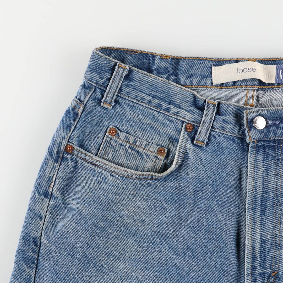 Vintage 90s-00'S GAP Blue Jeans loose tapered denim pants, made in Canada, men's size W34. cotton blue type Vintage Second Hand