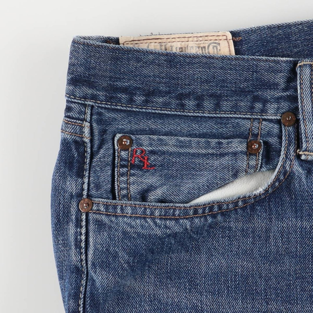 Ralph Lauren POLO RALPH LAUREN straight denim pants for men, W37 equivalent cotton blue type Vintage Second Hand