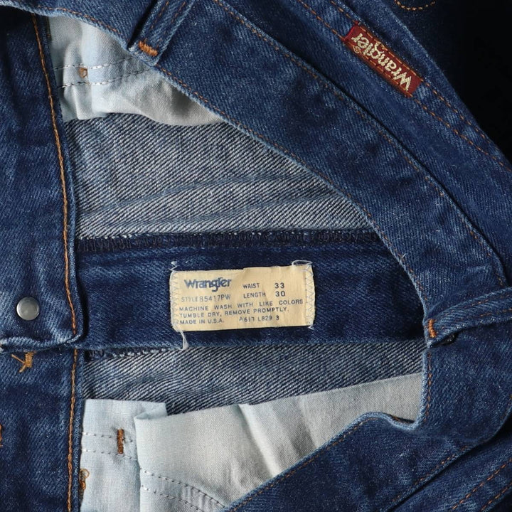 Wrangler Straight Denim Pants, Made in USA, Men's, W32, Vintage unclear navy blue type Vintage Second Hand