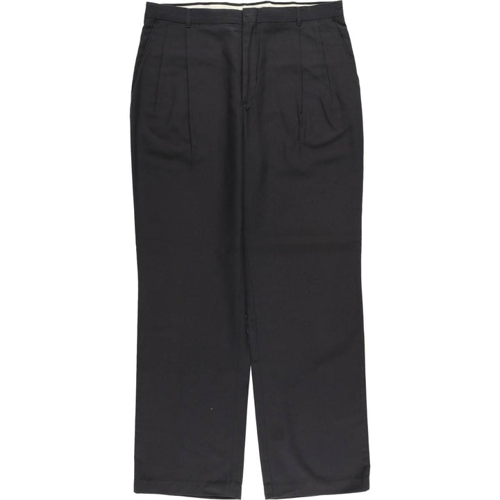 Two-pleat slacks, made in the USA, men's size W36 unclear black type Vintage Second Hand