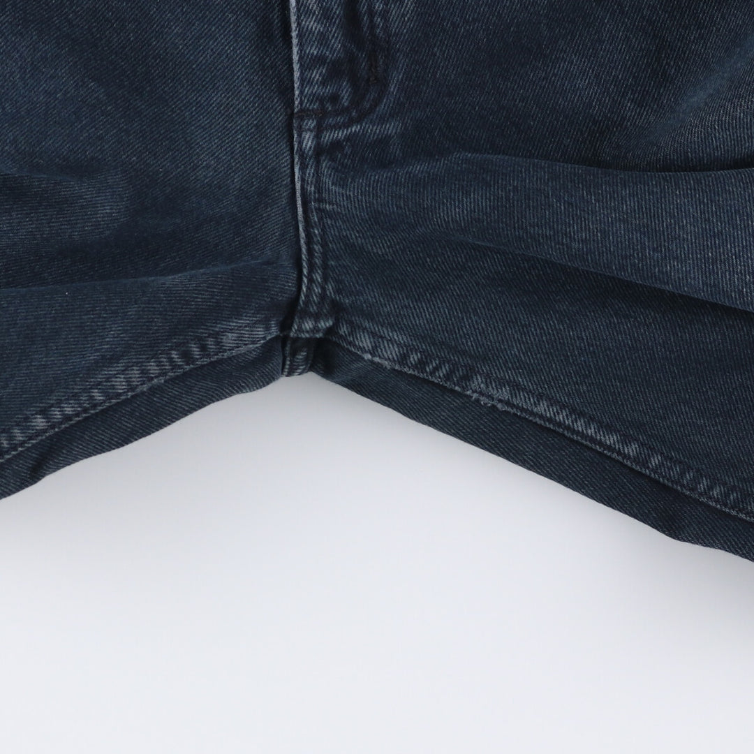 90'S Guess Jeans Black Tapered Denim Pants, Made in USA, Men's, W29, Vintage cotton black type Vintage Second Hand