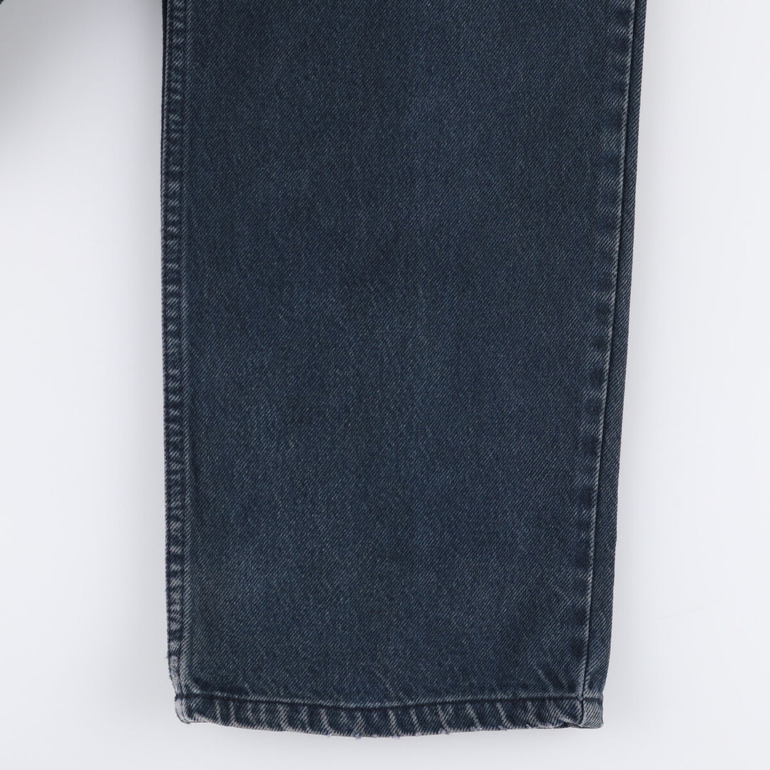 90'S Guess Jeans Black Tapered Denim Pants, Made in USA, Men's, W29, Vintage cotton black type Vintage Second Hand