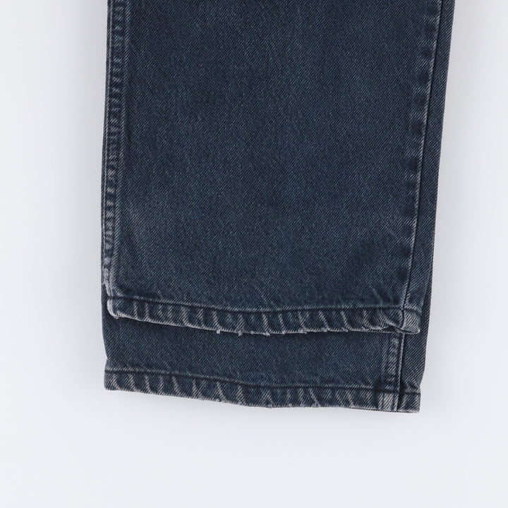 90'S Guess Jeans Black Tapered Denim Pants, Made in USA, Men's, W29, Vintage cotton black type Vintage Second Hand