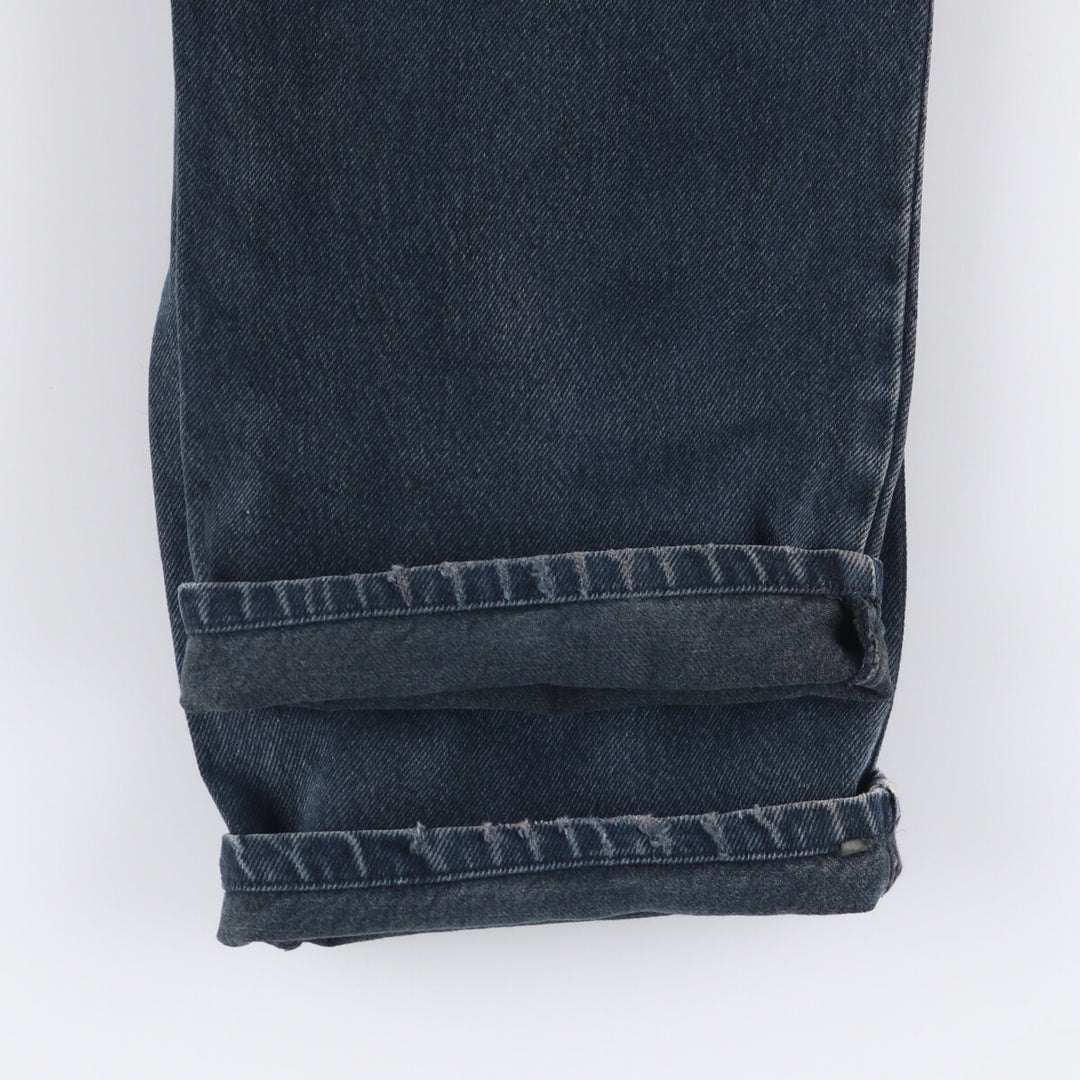 90'S Guess Jeans Black Tapered Denim Pants, Made in USA, Men's, W29, Vintage cotton black type Vintage Second Hand