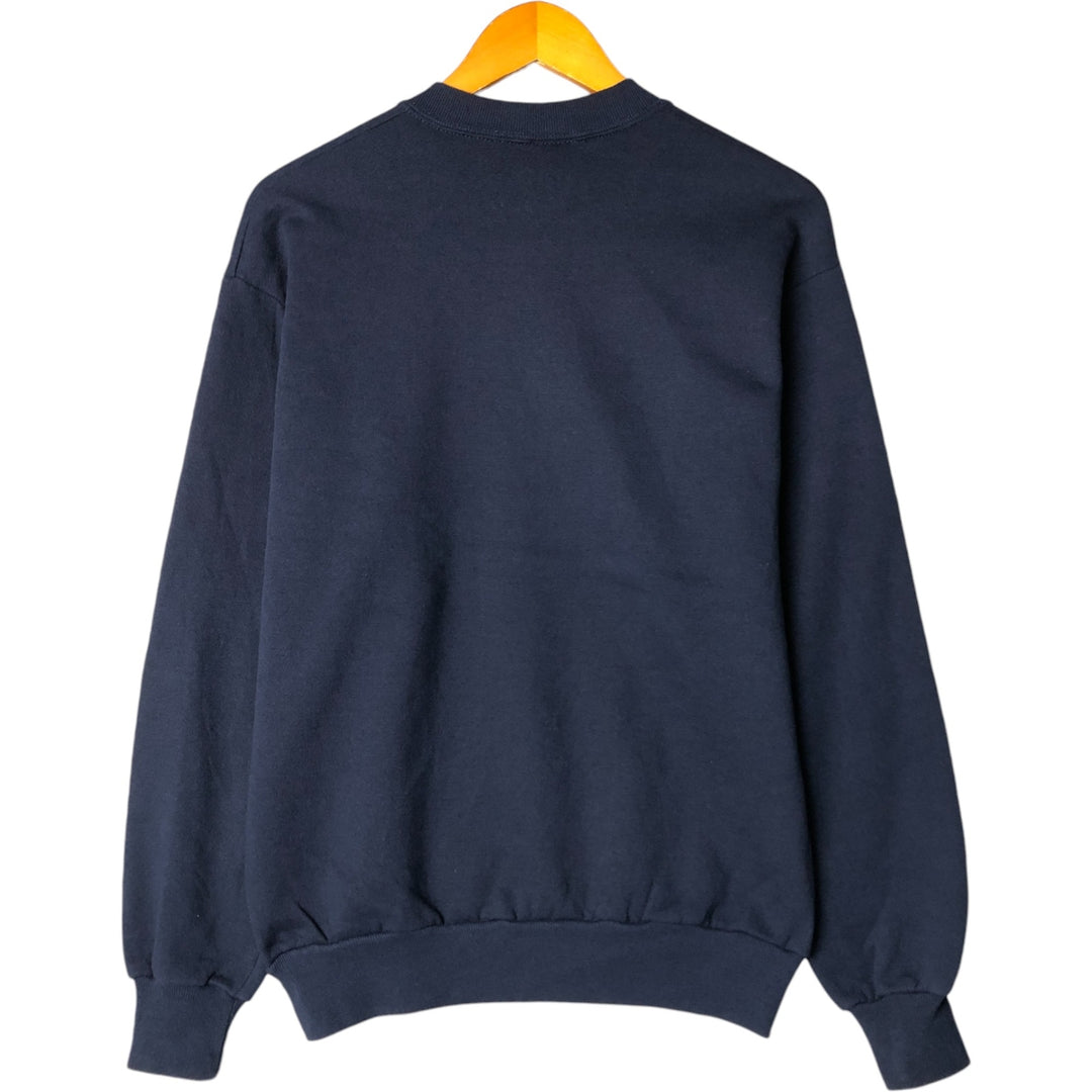 90'S Jerzees Plain Blank Sweatshirt Trainer Made in USA Men's M Vintage cotton navy blue type Vintage Second Hand