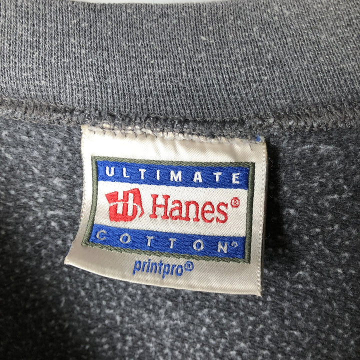 Vintage 90s-00'S Hanes Ultimate Cotton plain blank sweatshirt, men's size L cotton Charcoal Vintage Second Hand