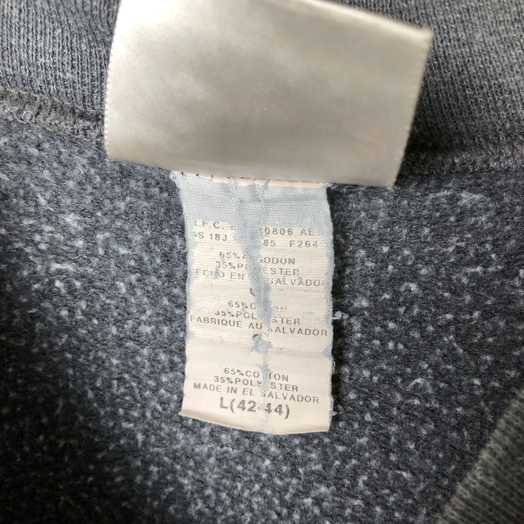 Vintage 90s-00'S Hanes Ultimate Cotton plain blank sweatshirt, men's size L cotton Charcoal Vintage Second Hand