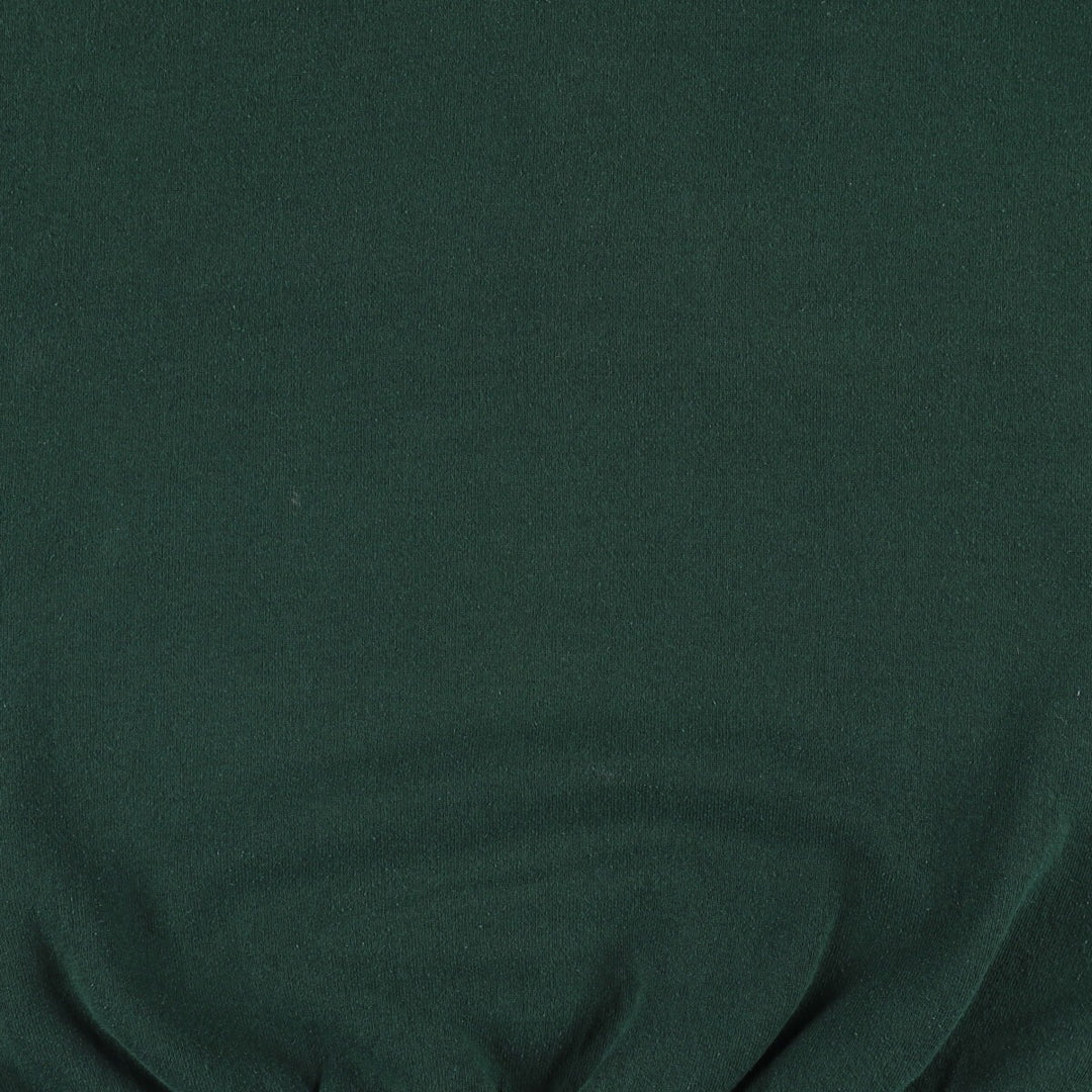 90'S BVD plain blank sweatshirt, sweatshirt, made in USA, men's XL size, vintage cotton Green type dark green Vintage Second Hand