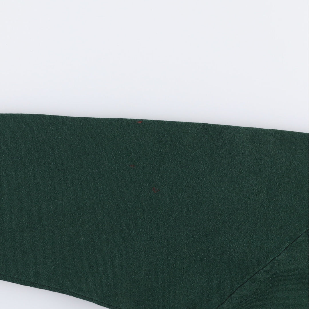 90'S BVD plain blank sweatshirt, sweatshirt, made in USA, men's XL size, vintage cotton Green type dark green Vintage Second Hand
