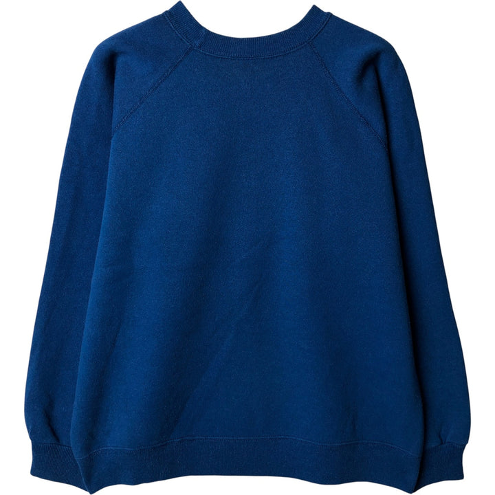 Vintage 1980'S Hanes plain blank sweatshirt, made in the USA, size L, men's cotton blue type Vintage Second Hand