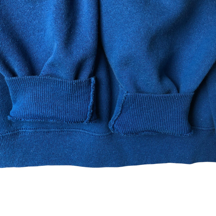 Vintage 1980'S Hanes plain blank sweatshirt, made in the USA, size L, men's cotton blue type Vintage Second Hand