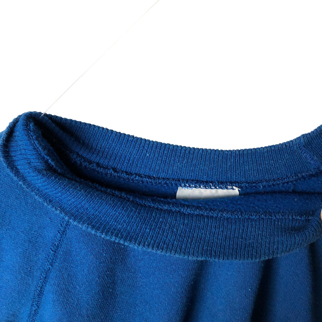 Vintage 1980'S Hanes plain blank sweatshirt, made in the USA, size L, men's cotton blue type Vintage Second Hand