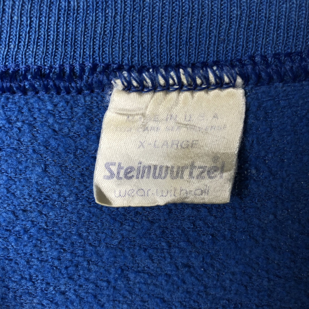 Vintage 90'S Steinwurtzel blank sweatshirt, made in the USA, men's size XL cotton blue type Vintage Second Hand