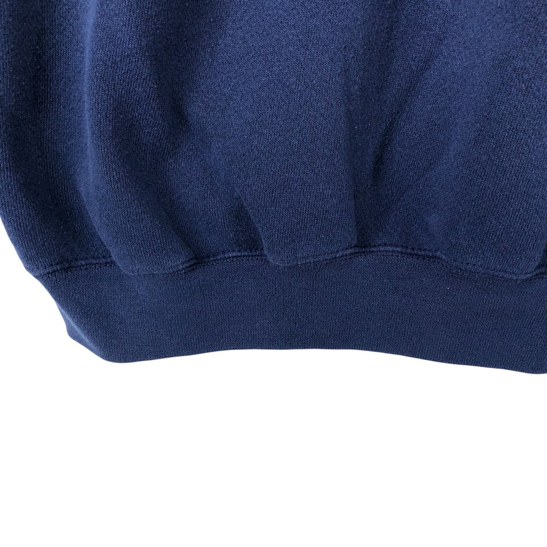 Vintage 90'S CHIC mock neck plain blank sweatshirt, made in the USA, men's size XL cotton navy blue type Vintage Second Hand