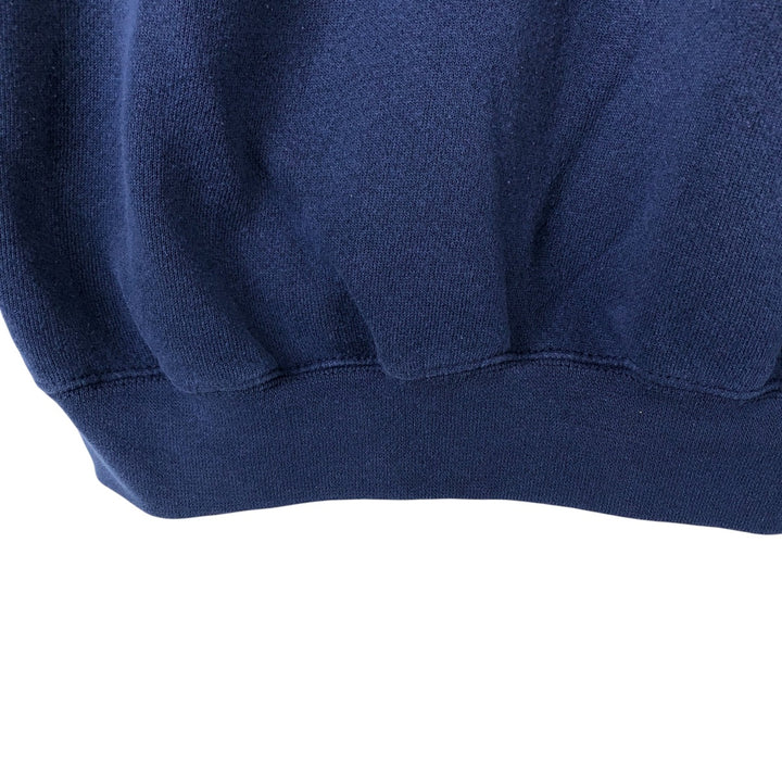 Vintage 90'S CHIC mock neck plain blank sweatshirt, made in the USA, men's size XL cotton navy blue type Vintage Second Hand
