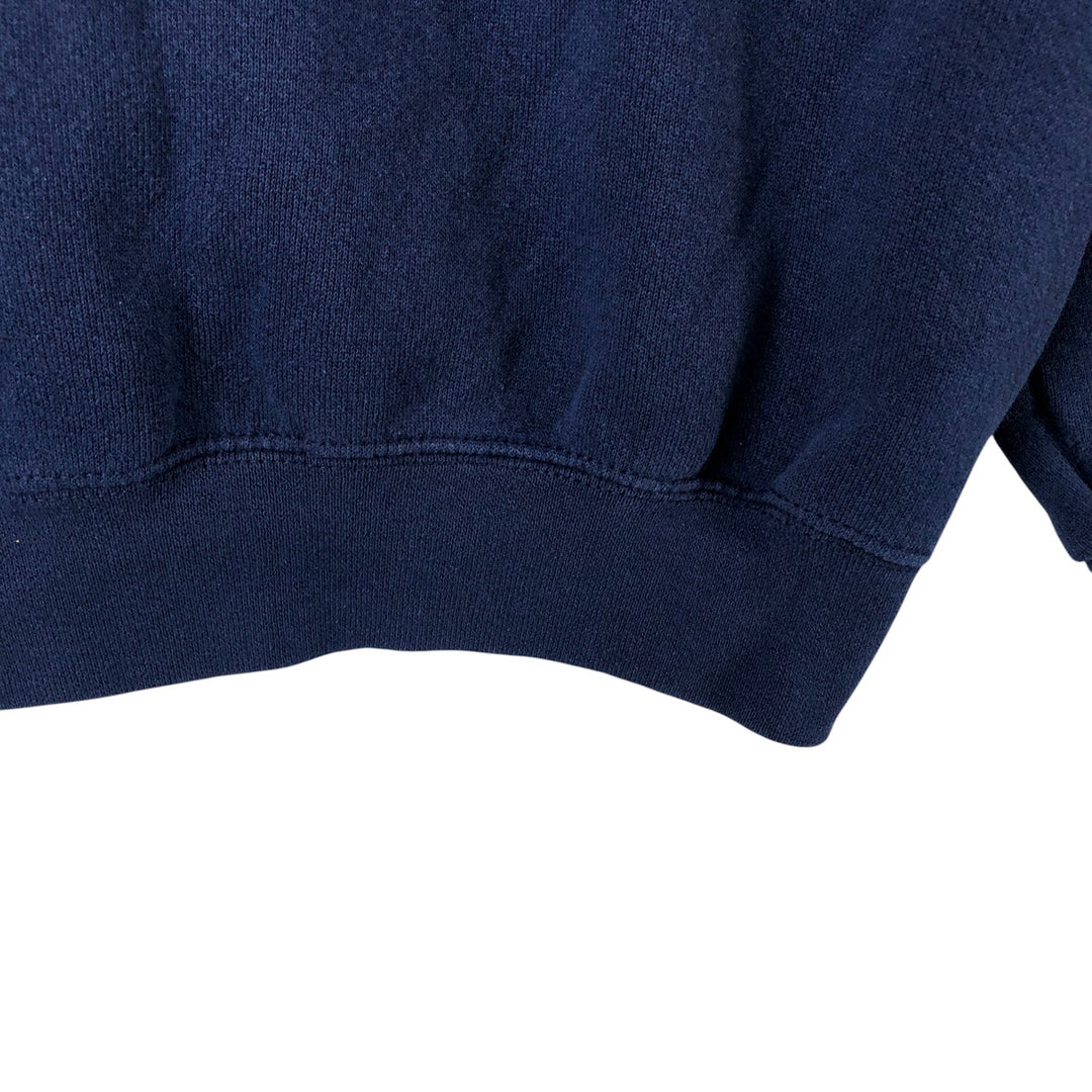 Vintage 90'S CHIC mock neck plain blank sweatshirt, made in the USA, men's size XL cotton navy blue type Vintage Second Hand