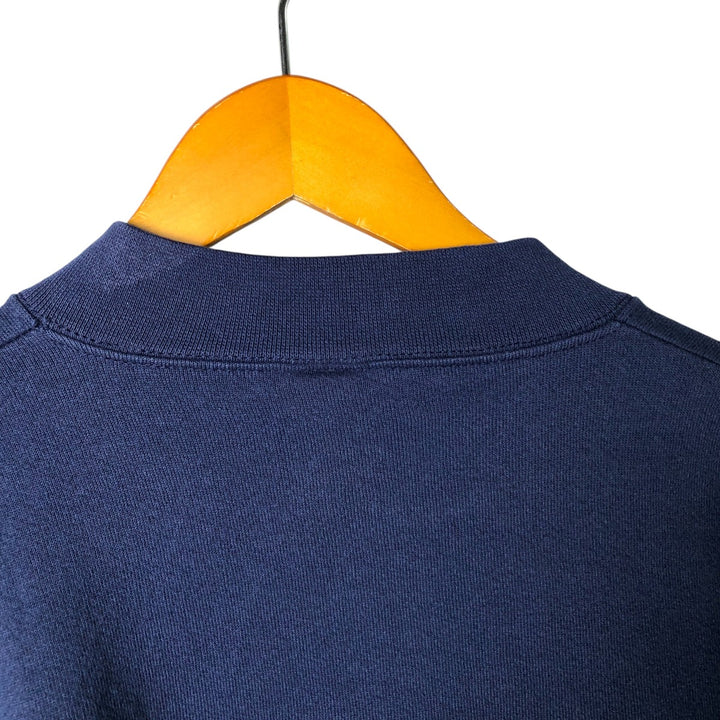 Vintage 90'S CHIC mock neck plain blank sweatshirt, made in the USA, men's size XL cotton navy blue type Vintage Second Hand