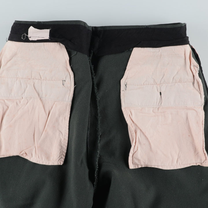 1960'S US Military Issue Wool Trousers, Made in USA, Men's Size W33 (approx.), Vintage wool green type Vintage Second Hand