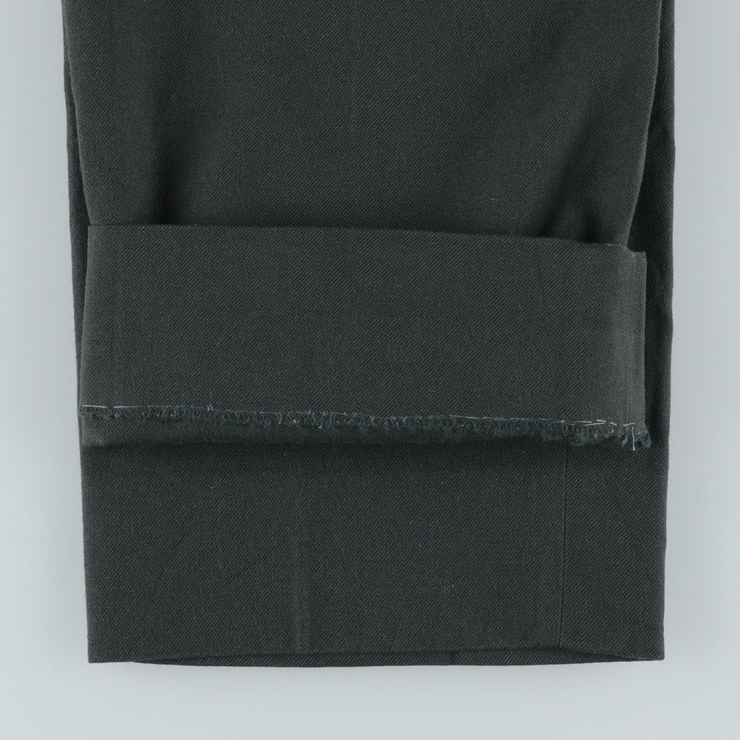 1960'S US Military Issue Wool Trousers, Made in USA, Men's Size W33 (approx.), Vintage wool green type Vintage Second Hand