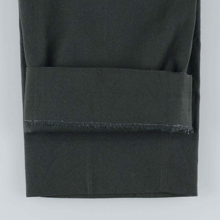 1960'S US Military Issue Wool Trousers, Made in USA, Men's Size W33 (approx.), Vintage wool green type Vintage Second Hand