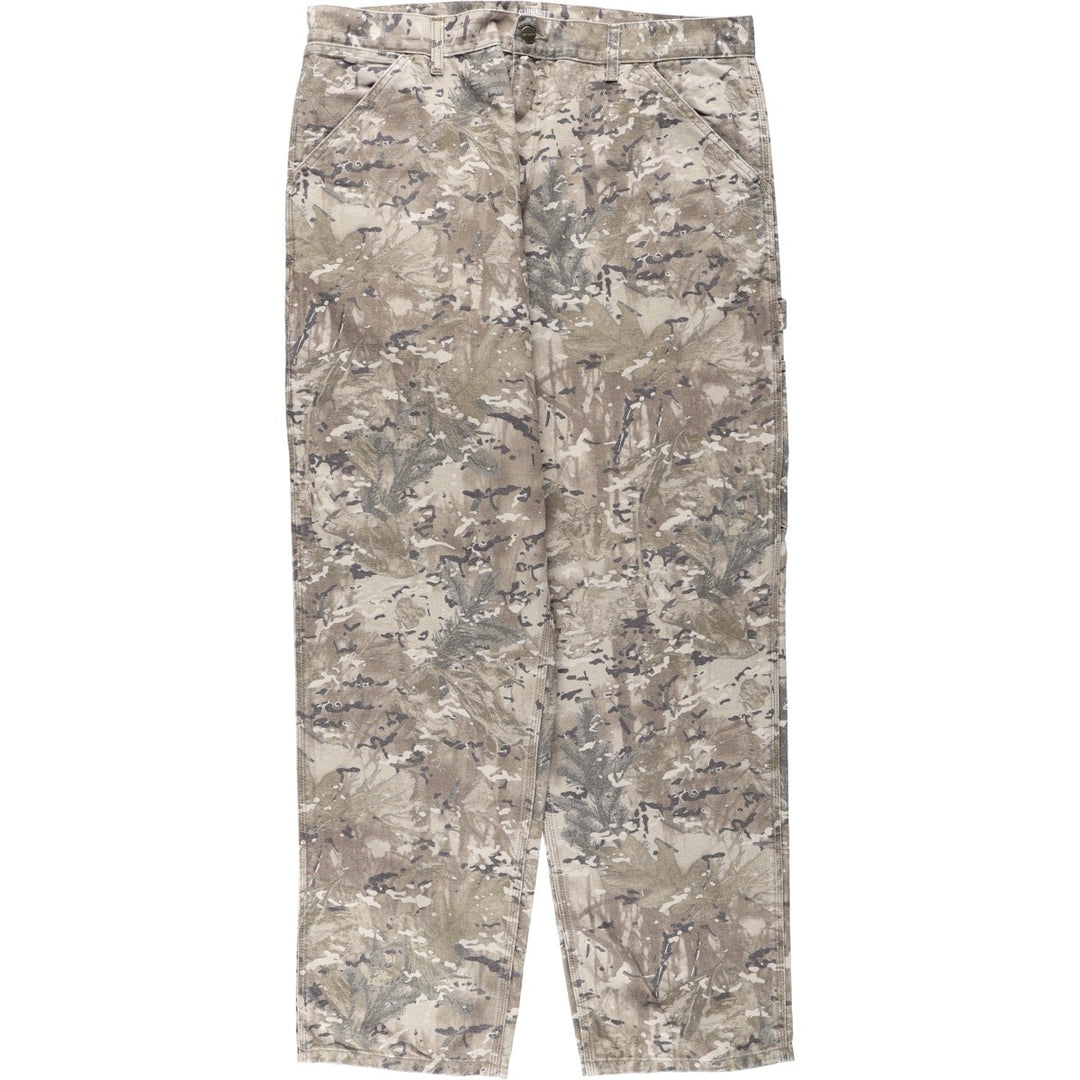 Carhartt WORK IN PROGRESS SINGLE KNEE PANT Camouflage Pattern Duck Painter Pants Men's W37 (approx.) Organic cotton Khaki type Vintage Second Hand