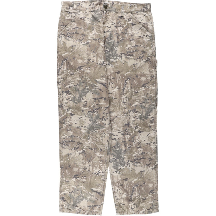Carhartt WORK IN PROGRESS SINGLE KNEE PANT Camouflage Pattern Duck Painter Pants Men's W37 (approx.) Organic cotton Khaki type Vintage Second Hand
