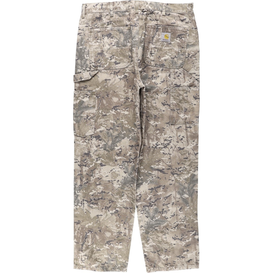 Carhartt WORK IN PROGRESS SINGLE KNEE PANT Camouflage Pattern Duck Painter Pants Men's W37 (approx.) Organic cotton Khaki type Vintage Second Hand
