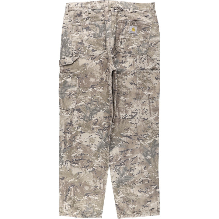 Carhartt WORK IN PROGRESS SINGLE KNEE PANT Camouflage Pattern Duck Painter Pants Men's W37 (approx.) Organic cotton Khaki type Vintage Second Hand