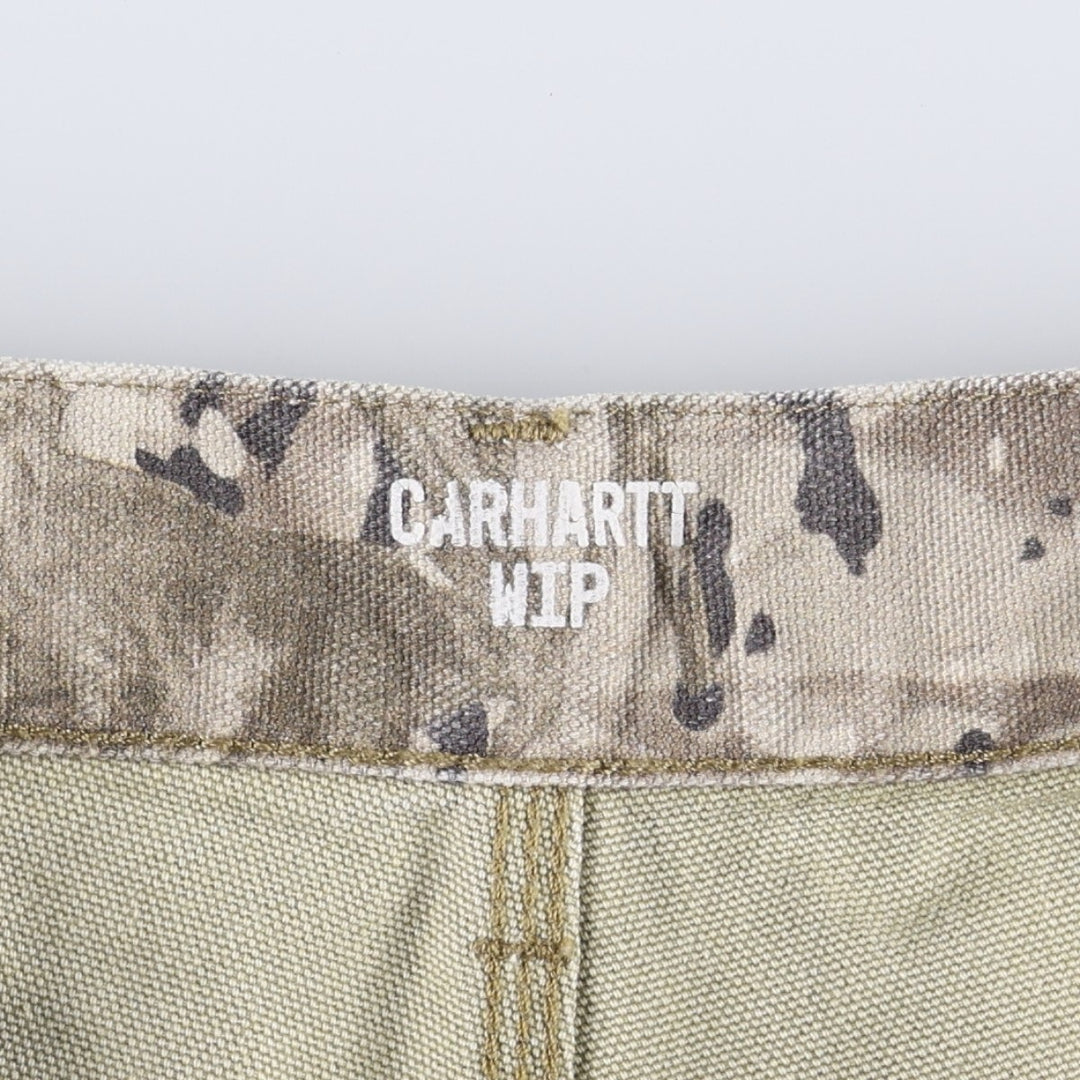 Carhartt WORK IN PROGRESS SINGLE KNEE PANT Camouflage Pattern Duck Painter Pants Men's W37 (approx.) Organic cotton Khaki type Vintage Second Hand
