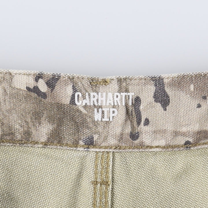 Carhartt WORK IN PROGRESS SINGLE KNEE PANT Camouflage Pattern Duck Painter Pants Men's W37 (approx.) Organic cotton Khaki type Vintage Second Hand